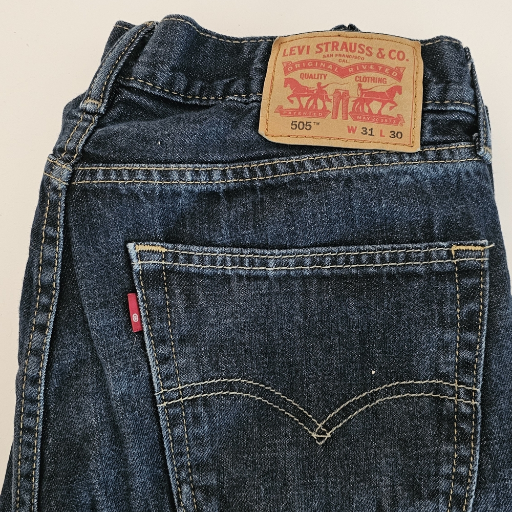 Levi's 505 Men's Straight Jeans Classic Indigo Perfect Condition